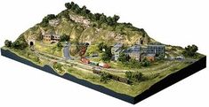 a model of a town on top of a hill