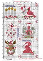 a cross stitch pattern with christmas decorations