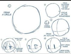 how to draw an anime character's head in 3 easy steps step by step