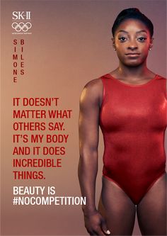 a woman in a red bodysuit with the quote, it doesn't matter what others say