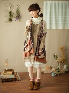 Mori Mori, Mori Kei Fashion, Natural Kei, Wind Flower, Dolly Kei, Mori Style, Spring Layers, Kei Fashion, Estilo Hippy