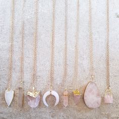 Rose Quartz Crystal Pendant Necklaces Necklace Length 25"-27" (Can be adjusted upon request) Chains come standard Gold or Silver Plated, to upgrade chains add one of the below to your cart in addition to your necklace of choice Upgrade to Gold-Filled Chain HERE Upgrade to Sterling Silver Chain HERE *** Stones A-H are all Rose Quartz Rose Quartz Healing Properties: Love, Romance, Compassion, Kindness, Self-Love, Healing, Peace, Friendship, Relationships Rose Quartz Accessories, Crystals Pendant, Wire Wrapped Stone Jewelry, Rose Quartz Healing, Crystals Necklace, Metal Stamped Jewelry, Rose Quartz Jewelry, Rose Gold Quartz, Quartz Crystal Pendant