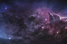 the galactic sky with stars and clouds