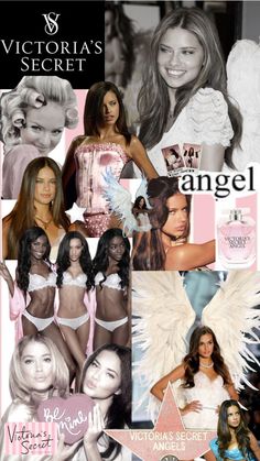 the victoria's secret angels collage is shown