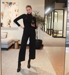 All Black Outfit, 가을 패션, Looks Style, Work Attire, Mode Inspiration, Work Fashion, Fall Winter Outfits, Outfits Casuales, Black Outfit