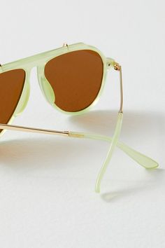 Make a statement in these so bold sunnies featured in an oversized aviator design with gradient tinted lenses and a cool brow bar. * Padded temples * Rounded frames | Ventura Oversized Aviator Sunglasses by Free People in Green Trendy Aviator Shield Sunglasses For Spring, Spring Aviator Shield Sunglasses With Mirrored Lenses, Retro Aviator Sunglasses With Gradient Lenses For Spring, Retro Aviator Sunglasses With Tinted Lenses For Spring, Retro Aviator Sunglasses With Tinted Lenses, Spring Aviator Sunglasses With Gradient Lenses, Spring Aviator Sunglasses With Tinted Lenses, Green Tinted Aviator Sunglasses For Summer, Trendy Green Aviator Sunglasses