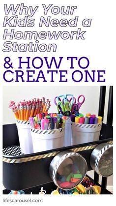 Kids Homework Organization, Kids Homework Space, Diy Homework Station, Routine After School, Kids School Organization, Kids Desk Organization