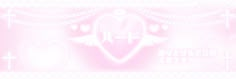 a pink and white background with hearts, crosses and chains on the bottom right corner