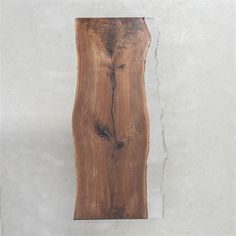 a piece of wood that has been cut in half