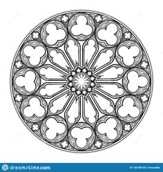 a circular design with hearts in the center on a white background stock photo - image