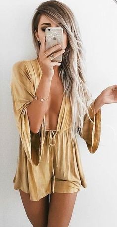 Fall Fashion Grunge, Summer Outfits 2017, Mini Romper, Summer Trends Outfits, Estilo Hippie, Fashion Grunge, Outfits 2017, Grunge Look, Black Denim Jacket