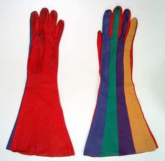 1950s Gloves, Primary Shapes, Colorful Gloves, Fancy Gloves, Retro Fashion Outfits, 80s Clothing, Extreme Fashion, Gloves Vintage