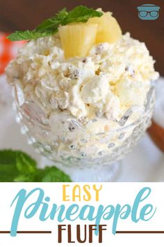 this easy pineapple fluff is made with only 3 ingredients and it's ready to be eaten