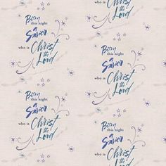 the words are written in blue ink on a white background with snowflakes and stars