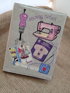 a sewing book with some pictures on it