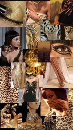 a collage of photos with different types of clothing and accessories on them, including leopard print