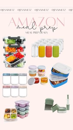 the ultimate meal prep kit is packed with all kinds of food in containers and lids