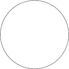 a drawing of a circle that is drawn in the shape of a circle with one end pointing