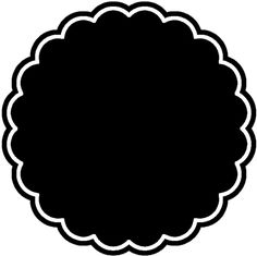 a black and white silhouette of a round frame with an empty space in the middle