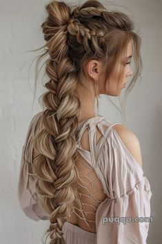 How to Fishtail Braid: A Step-by-Step Guide - Puqqu Fishtale Wedding Hair, Dramatic Hairstyles Long Hair, Hair Styles For Extra Long Hair, Acotar Hairstyles, Fancy Braids For Long Hair, Long Fishtail Braid, Fishtail Braid Step By Step, Complicated Hairstyles, Princess Braids