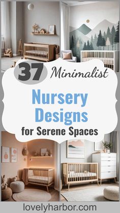 37 Sleek Minimalist Nursery Ideas: Modern, Serene Designs Tranquil Nursery Ideas, Calm Nursery Ideas, Minimalist Boy Nursery, Minimalist Nursery Ideas, Nursery Ideas Modern, Minimalist Baby Room, Calming Nursery, Crib Storage, Organize Ideas