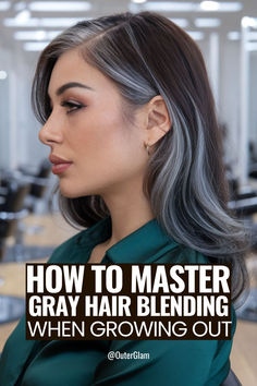 When the transition to gray hair feels awkward and you're struggling with harsh demarcation lines. If you're seeking a graceful way to embrace your natural silver, this is the solution you've been searching for. Discover professional blending techniques and expert strategies to make your gray hair transition look elegant and intentional while maintaining healthy, vibrant locks. Gray Hair Blending, Hair Blending, Gray Hair Transition, Blending Techniques, Hair Transition, Gray Hair Growing Out, Natural Gray Hair, Transition To Gray Hair