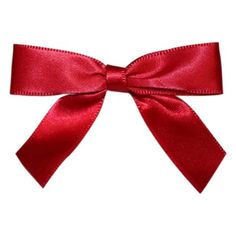 a red ribbon with a bow on it