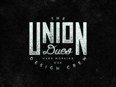 the union suites logo is shown in black and white, with an old - fashioned font