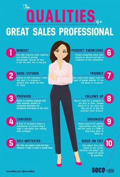 an info poster showing the benefits of quality for sales professionals and how to use it