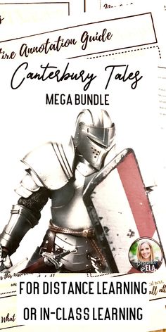 Check out the Bespoke ELA Canterbury Tales mega bundle for targeting reading and writing workshop in secondary ELA British Literature. Lots of options for pre-reading, reading, and post-reading with assessments, close reading guides, and writing workshop extensions. This bundle is also good for distance learning or remote teaching. #canterburytales #britishliterature #readingworkshop