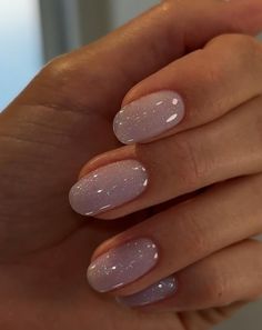 Old Money Winter Nail Ideas You’ll Absolutely Love  - By Lisa Fonde Winter Silver Nails, Light Sparkly Nails, Short Winter Nails, January Nail Colors, Theme Nails, Biab Nails, Boring Nails