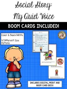 the social story my quiet voice boom cards included