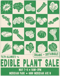 an advertisement for the edible plant sale at meridian park, 480 meridian ave in new york city