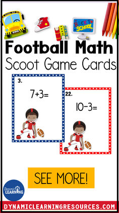 addition and subtraction math game cards