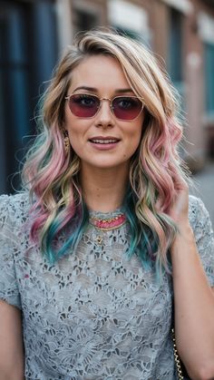 41 Fun Summer Hair Color Peekaboo Ideas to Try Right Now Chestnut Hair, Summer Highlights, Soft Blonde