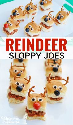 reindeer sloppy joes are the perfect appetizer for christmas and they're ready to eat