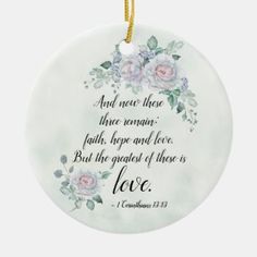 a ceramic ornament with the words and flowers on it, saying god we are those