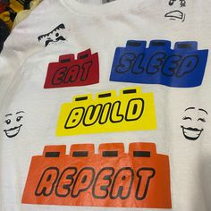 Made For My Son, Worn Once. Smoke Free Home Youth Large Decorated Front And Back Lego T Shirt, My Son, Made By Me, Kids Shirts, Shirts Tops, Lego, Kids Shop, Color White, Tops & Tees