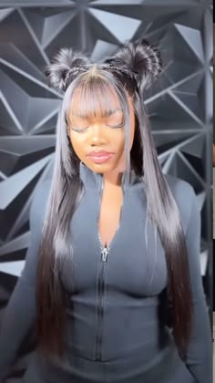 @ dolcehairmiami Wig Outfits, Hairstyles 2024 Black Women, Y2k Frontal Hairstyles, Party Hairstyles Black Women, Bang Wig Hairstyles For Black Women, Jt Hairstyle, 20th Birthday Hairstyles Black Women, Cute Wig Styles For Black Women, Lace Front Ideas