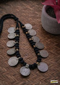 Amrapali Boutique, Afghani Jewelry, Jewellery Styling, Coin Jewellery, Tassel Ornament, Fabric Jewellery, Silk Necklace, Antique Silver Jewelry