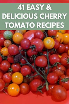 Cherry Tomato Jam Recipe, Freezing Cherry Tomatoes, Grape Tomato Recipes, Tomato Side Dishes, Tomato Jam Recipe