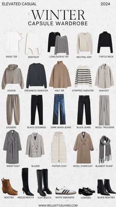 Capsule Wardrobe Casual, Capsule Wardrobe Women, Look Boho Chic, Winter Wardrobe Essentials, Travel Clothing, Winter Capsule