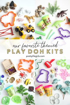 play doh kits with the words our favorite themed play doh kits on it