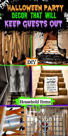 halloween party decor that will keep guests out - ghost's, firehouse, duct tape, and more