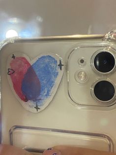 an iphone case with two fingerprints on the front and one in the back