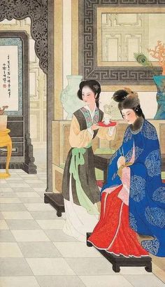 Asian Illustration, Chinese Paintings, Japanese Painting, Chinese Patterns