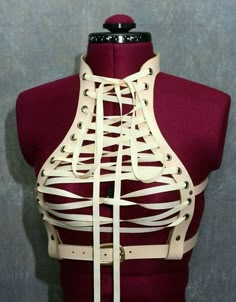 Underbust Harness, Victorian Steampunk, Body Harness, Leather Harness, Burning Man, Leather Lace, Goa, Costume Design