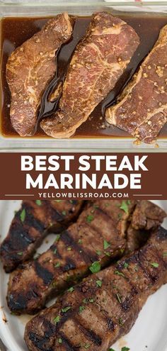 the best steak marinade recipe is shown here