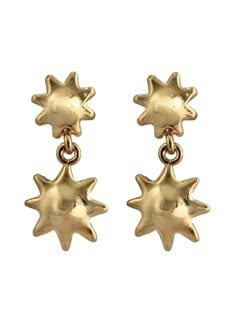 The Elber Solis Earrings | SPARROW Gold Hippie Earrings, Minimalistic Jewelry, Sun Earrings Aesthetic, Elegant Gold Plated Star Earrings, Gold Sun Earrings, Gold Drop Earrings With Sun Design, Moon And Star Earrings, Jewelry Accessories Ideas, Dope Jewelry