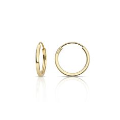 PRICES MAY VARY. Hoop Size. Tiny measures 10.0mm (0.39”) outer size & 8.0mm (0.31”) inner size. The width of the flat endless hoop earrings is 1.0mm (1/32”). Crafted in 14k Gold. All our flat endless hoops are brand new without tags with an Authenticated logo and stamp of 14k. We do not sell tarnished products such as gold-filled, gold-plated, or vermeil. All our 14k gold flat endless hoop earrings and crafted in legal safety standards nickel-free and lead-free for anyone with sensitive skin. St Gold Flats, Gold Hoops, Bye Bye, Jewelry Earrings Hoops, Gold Hoop Earrings, Sensitive Skin, Solid Gold, Gold Filled, A Woman